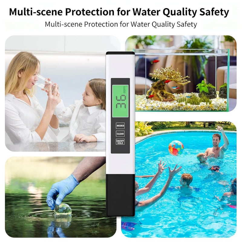 MADETEC Digital TDS Meter for Drinking Water, 2025 New Water Tester 4 in 1 TDS, EC & Temperature Meter, Accurate & Reliable 0–9990 PPM Meter, Ideal for Aquariums, Swimming Pool, RO/DI System, Hydroponics - Image 5